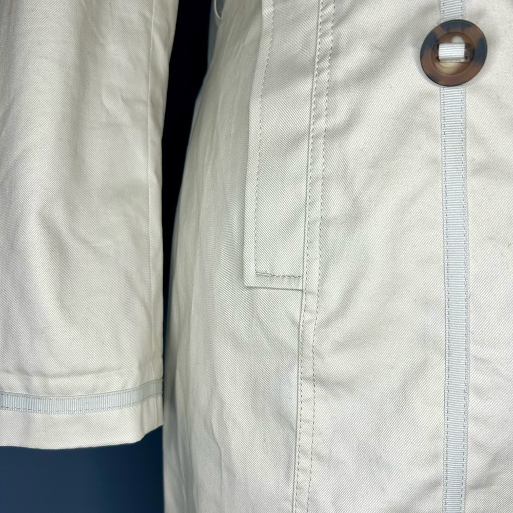 Boden Womens Trench Coat Khaki 6 *no belt* Academia Classiccore Closet Staple - Picture 12 of 16
